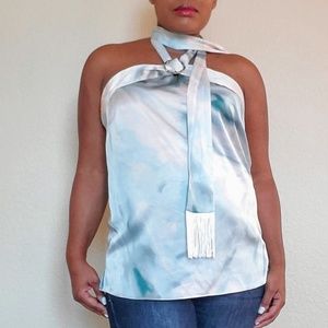 White House Black Market Embellished Halter L